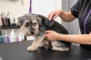 How to groom a nervous dog