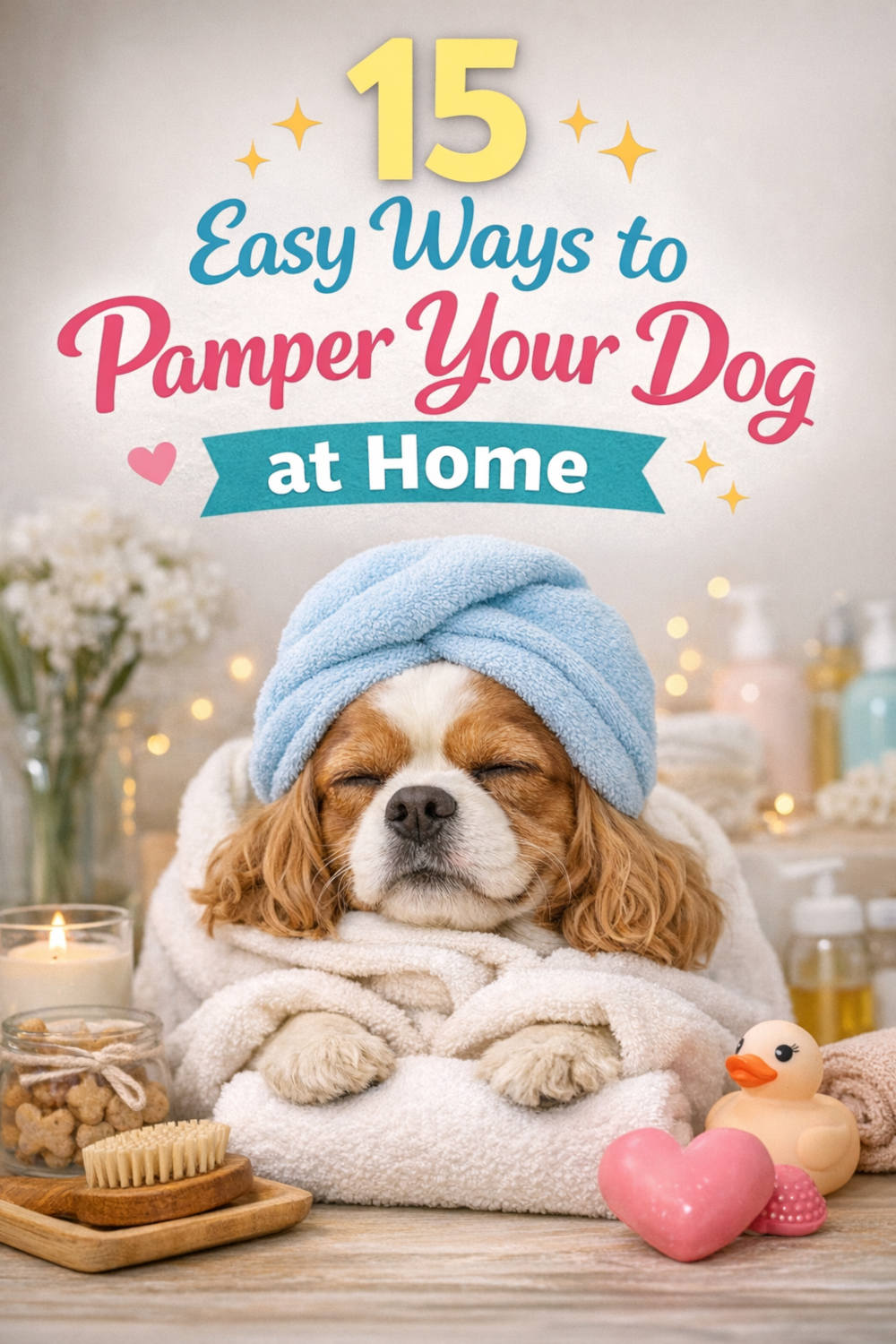Pampering your dog at home - spa towel